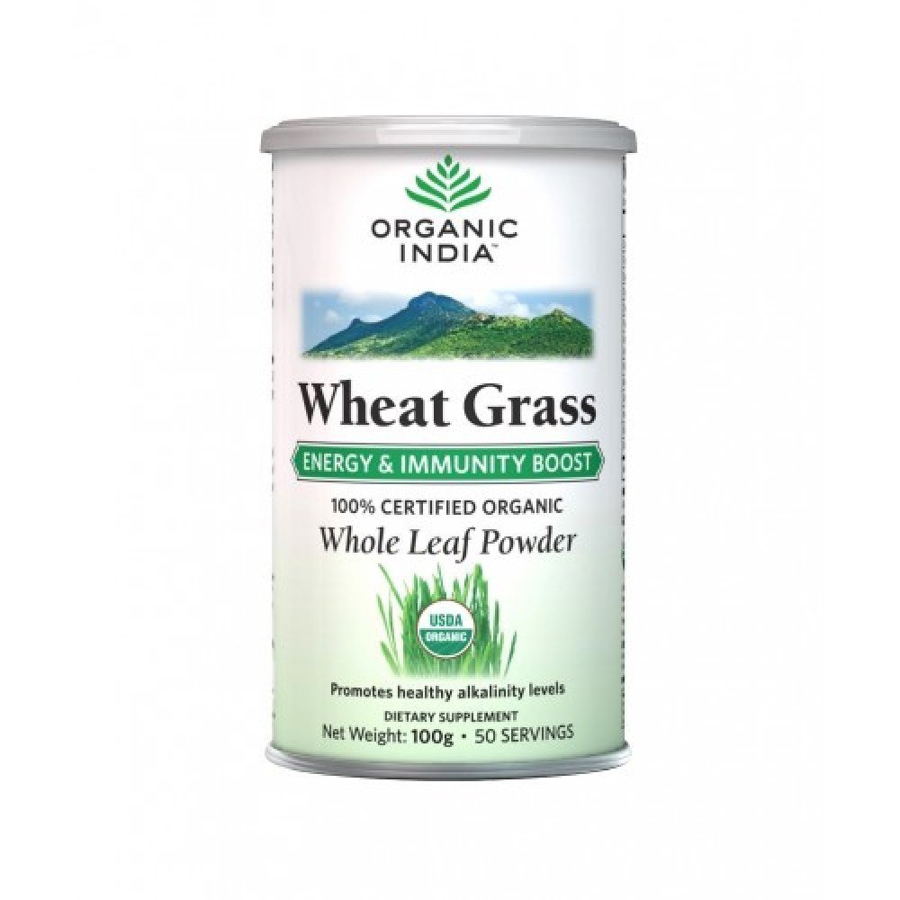 Bột cỏ lúa mì wheatgrass organic India 100g