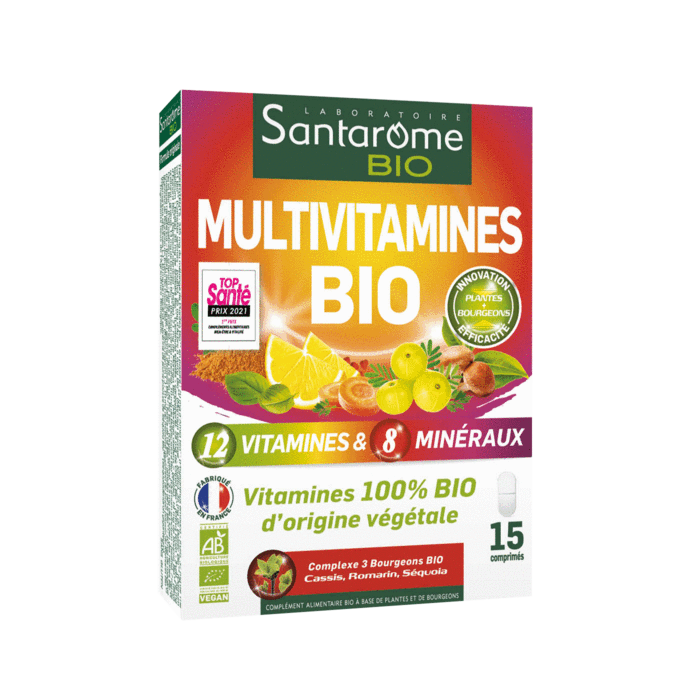 Viên uống bổ sung vitamin multivitamins hữu cơ Santarome 15 viên